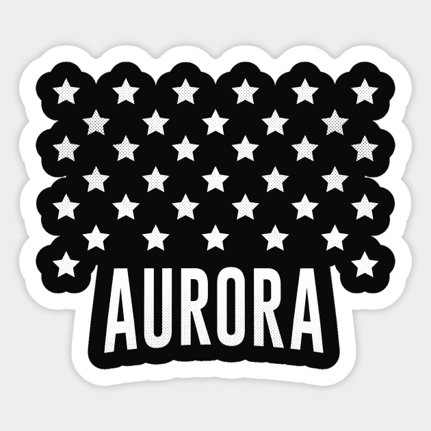 Aurora, Colorado - CO, USA Stars Flag Sticker by thepatriotshop